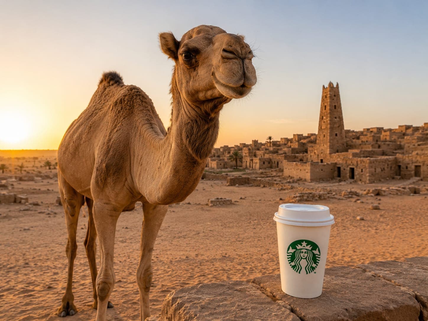 في صحراء موريتانيا.. كاتب أمريكي يجرب القهوة بلبن الإبل وينصح "ستاربكس"